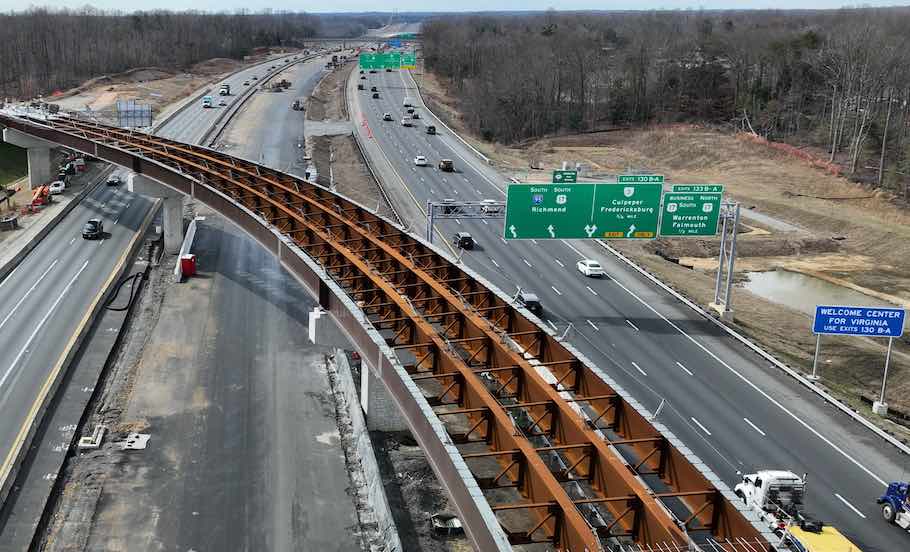 Photo of the construction of the I-95-Express-Lanes