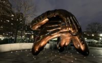 A picture of the new MLK monument in Boston