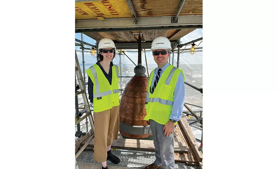 restoration site for the historic wooden dome at Maryland’s State House in Annapolis