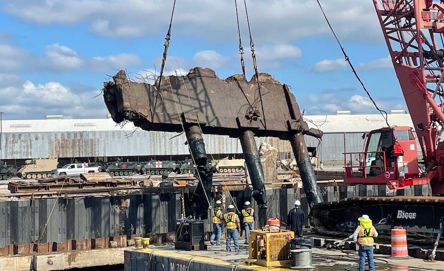 Crews Packed a 'Punch' for Port of Beaumont Dock Demolition