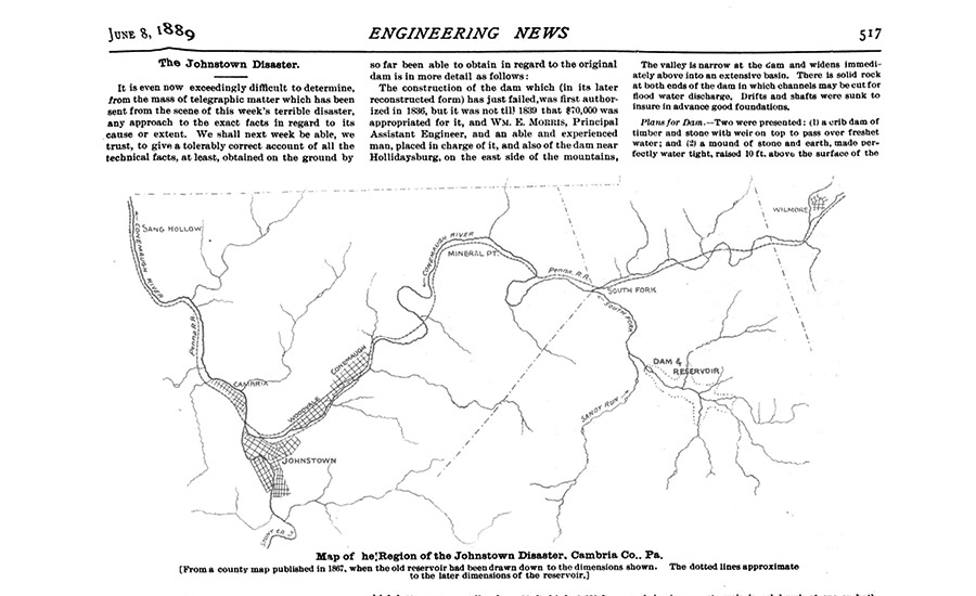 Johnstown Dam Failure from the ENR Archives