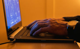 hands at a keyboard