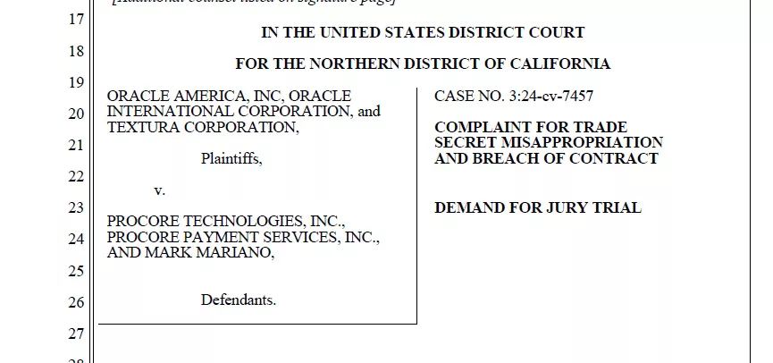 Oracle vs. Procore