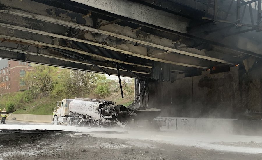 Fuel Truck Crash Destroys I-95 Overpass in Connecticut