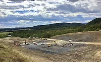 PennDOTOwner.jpg Rock cut excavation south of Attig Road, north of Mill Road