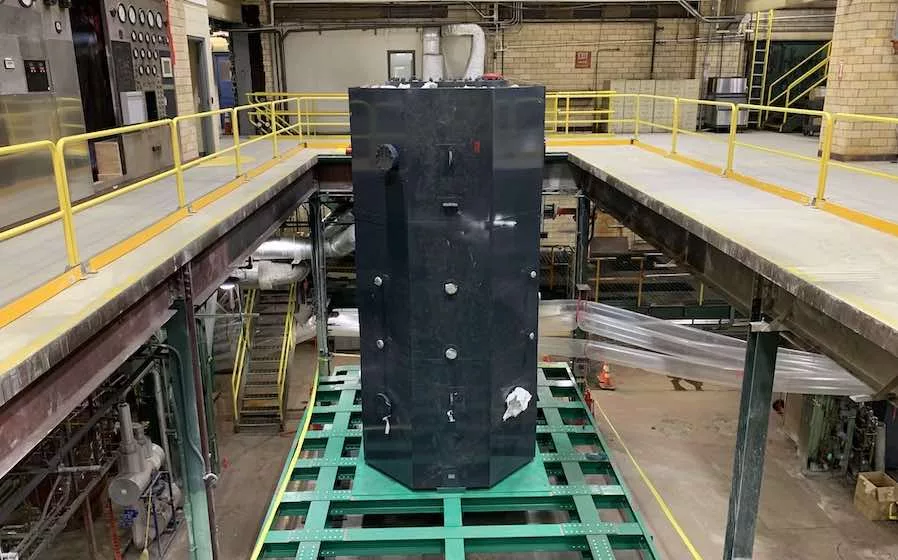 Vicinity Energy's electric boiler at its Kendall Facility in Cambridge, Mass.