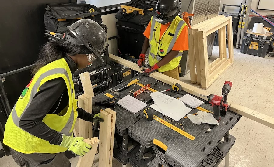 Students in a workforce development initiative
