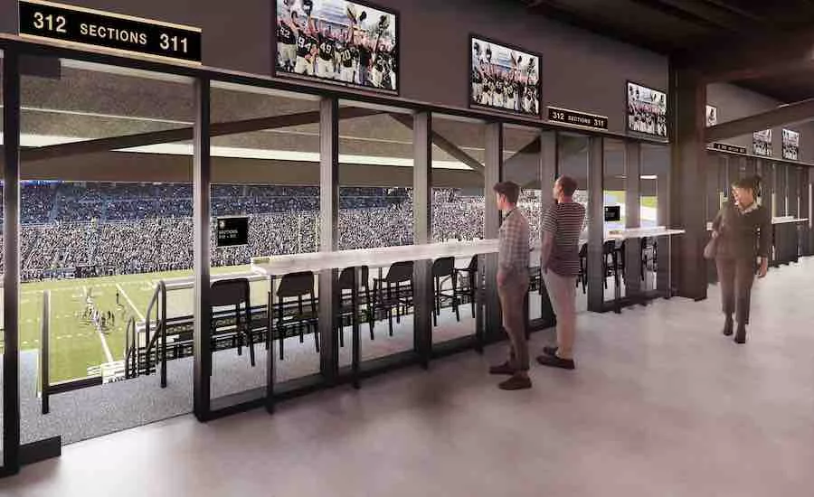 A rendering of West Point's new football stadium
