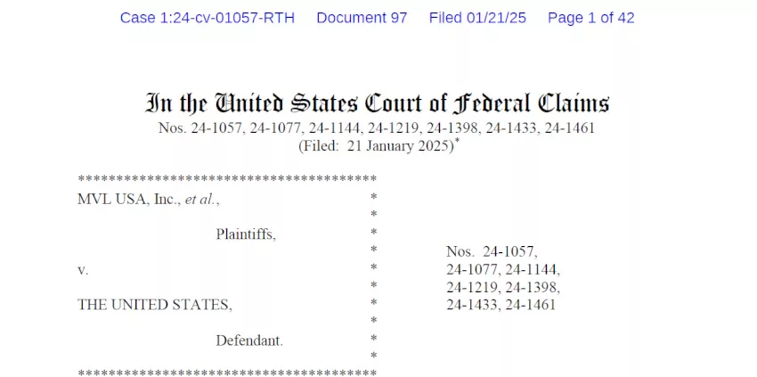 MVL vs. U.S. Ruling