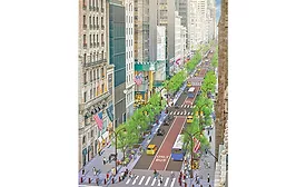 pedestrian-centric boulevard