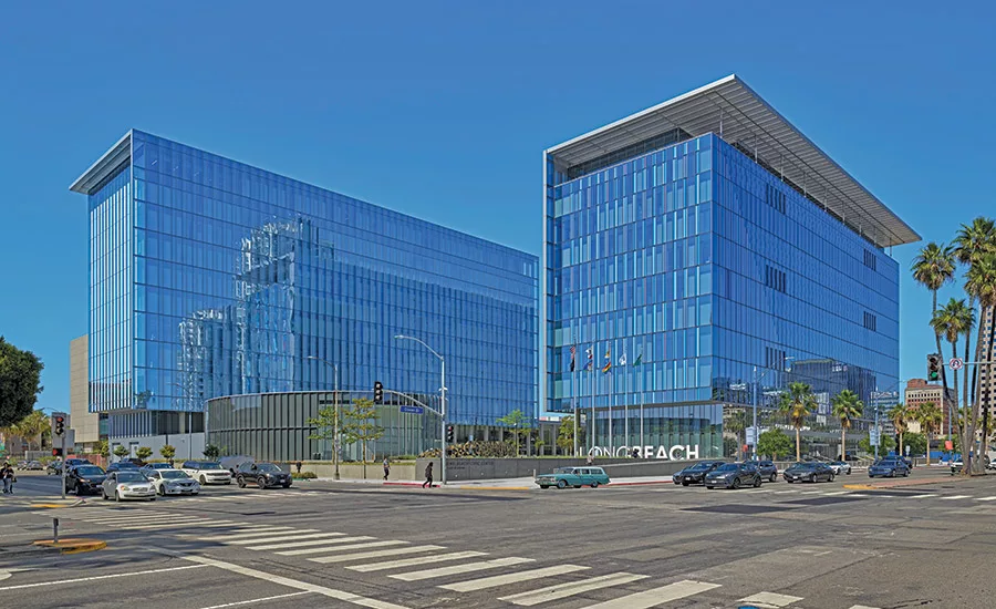 The Long Beach Civic Center City Hall and Port Headquarters buildings