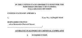Affidavit heading for Chavez