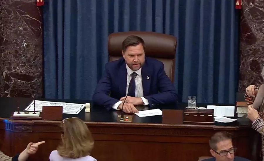 Vice President J.D. Vance casts a tie-breaking vote on the Senate floor