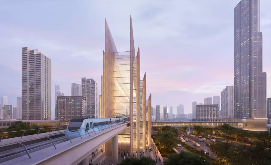 Dubai’s Metro Blue Line will cover 30 kilometers with 14 stations, managed by Parsons as the project management consultant under a $218 million contract.