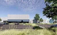 CoreWeave data center rendering