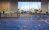 Deployment of Amrize’s AI-generated concrete formulation in Meta’s Rosemount, Minn. data center building.