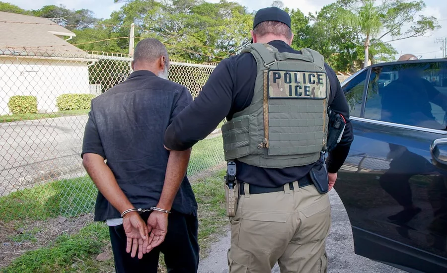 ICE officers perform enforcement