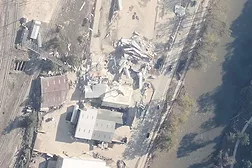 aerial view of Asheville after Helene