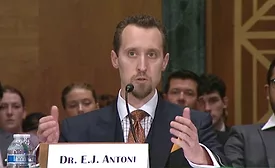 E.J. Antoni testifies before a Senate committee