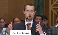 E.J. Antoni testifies before a Senate committee