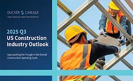 Cover of Ducker Carlisle Q3 2025 Construction Outlook report.