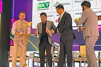 RAHSTA Conference 2025 Pratap Padode with fellow panelists lighting a ceremonial lamp onstage during the opening of the 2025 RAHSTA Expo in Mumbai.