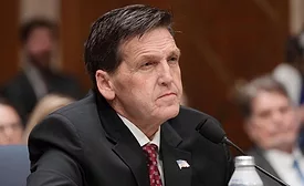 David Keeling testifies before a Senate committee