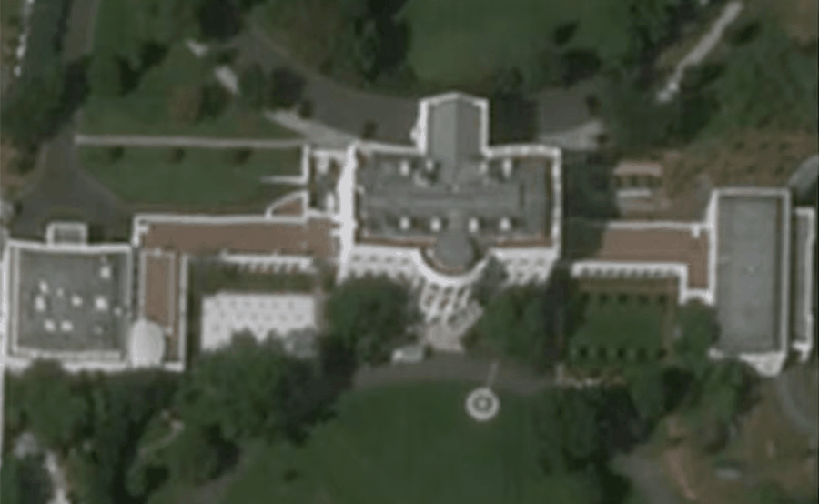 Animated satellite images show progression of White House East Wing demolition.