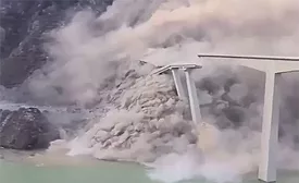 The Hongqi Bridge in China collapses.