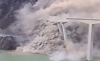 The Hongqi Bridge in China collapses.