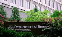 DOE-HQ Exterior sign and facade of the U.S. Department of Energy headquarters in Washington, D.C.