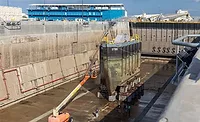 2026-Defense-Budget Dry dock section being inspected at a Navy shipyard undergoing modernization to expand maintenance and industrial-base capacity.