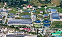 Wastewater treatment facility representing U.S. infrastructure systems.