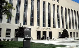 Exterior of a federal courthouse in Washington, D.C.