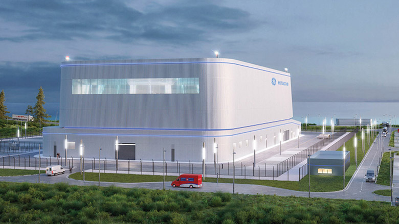 rendering of a small modular nuclear plant