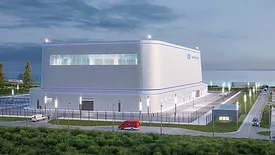 rendering of a small modular nuclear plant