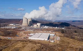 The site of a proposed Amazon date center next to a nuclear power plant in Pennsylvania. 