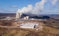 The site of a proposed Amazon date center next to a nuclear power plant in Pennsylvania. 