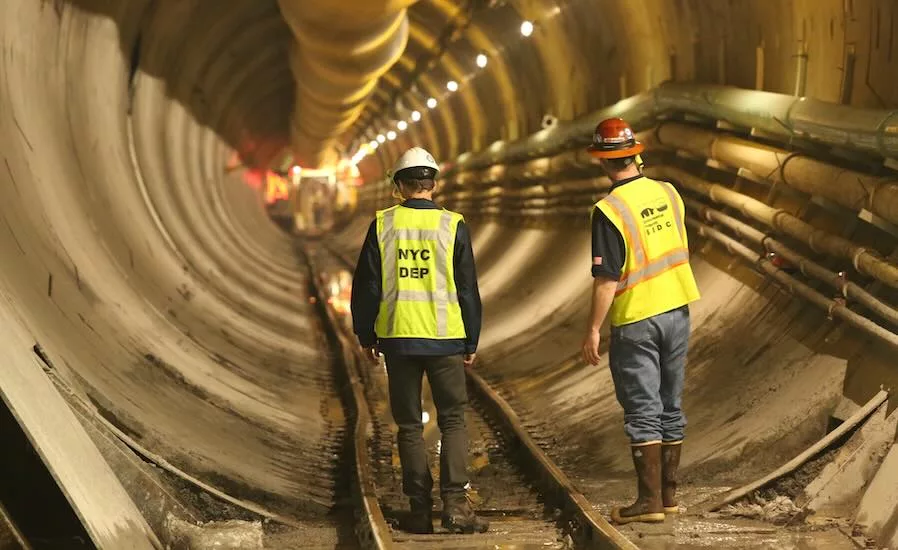 Workers in the Delaware Aqueduct Bypass