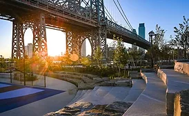 A photo of the East Side Coastal Resiliency project in New York