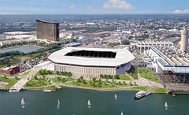 A rendering of the proposed New England Revolution stadium in Everett, Mass.