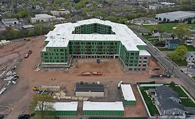 The Kempson at 212 Durham Avenue in Metuchen, NJ, is a $65 million multifamily residential project developed by Klein Enterprises and designed by J Davis Architects.