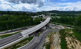 A photo of the Jefferson Road Bridge in West Virginia