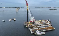 Test piles for the Francis Scott Key Bridge in Baltimore