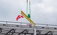 WEB Lego beam.jpg The LEGO Group recently marked installation of the final steel beam for the main production building at its new 1.7-million-sq-ft manufacturing campus in Chesterfield County, Va.