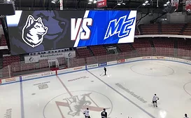 A photo of the ice rink at Northeastern University in Boston