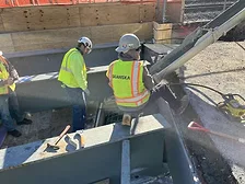 Skanska worker on the D5 Bridge Bundle in Massachusetts and sustainable bridge solutions in Duxbury