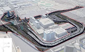 Rendering of reconfigured LAX Central Terminal Area roadways under the ATMP program.