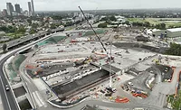 Syndey Subway.jpg Aerial view of construction underway at Sydney Metro West’s Clyde and Rosehill maintenance facility.