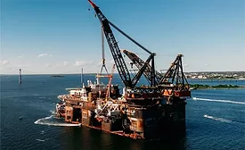 Work vessel headed to Empire Wind site south of Long Island. N.Y.,  before Trump-ordered halt to construction on Dec. 22.